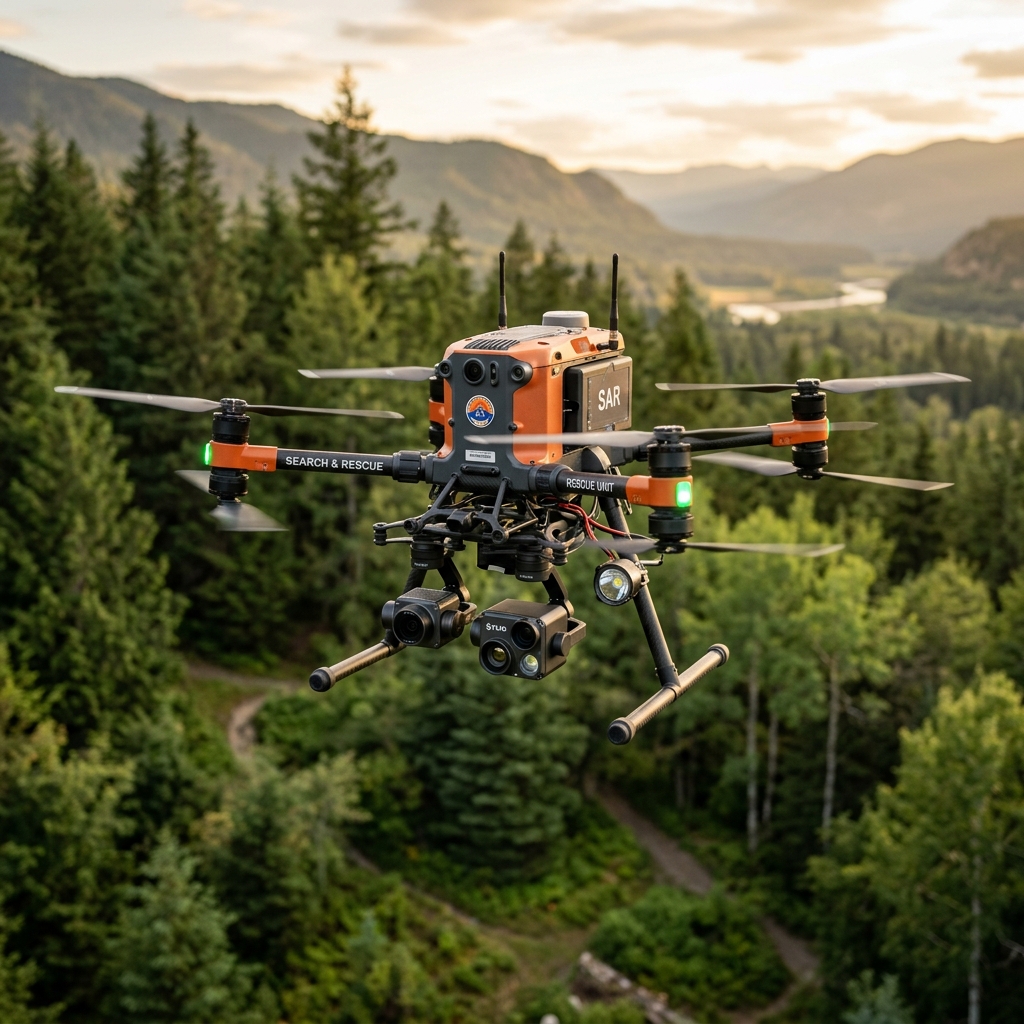 Piloto de dron en búsqueda